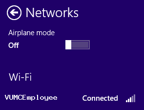 Sample image showing the wifi connected to the network